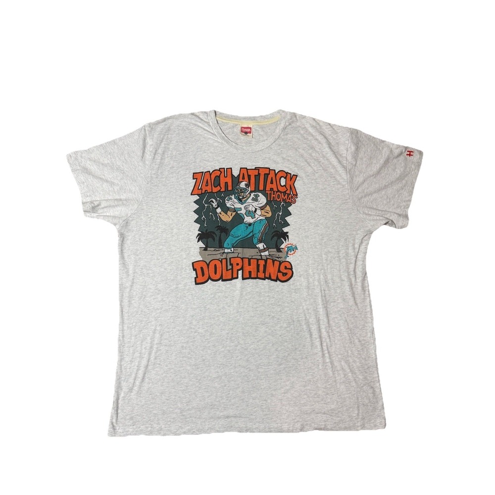 Homage Zach Attack The Dolphin Grey Short Sleeve Single Stitch T Shirt Size XXL